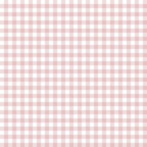 .5” gingham - woodrose/white.