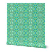 Aqua Heart Vine Paisley