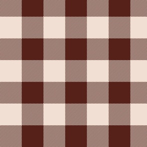 2.5” check - cream/maroon