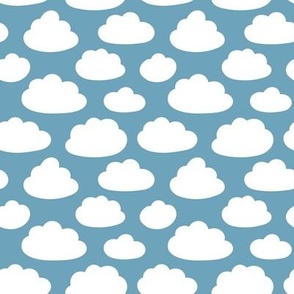 (small) just the clouds on blue