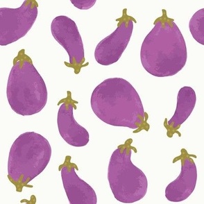 eggplants on off white