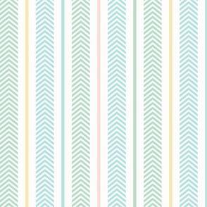 Californian blue summer chevrons - WALLPAPER