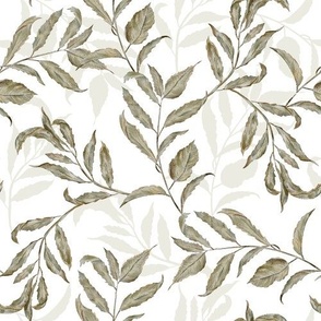 Dreamy Delicate Vines in olive