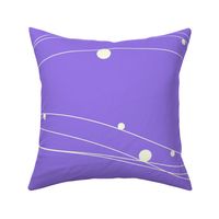 Geometric Wave and Circle Bubbles in Purple and White  (Horizontal, Large)