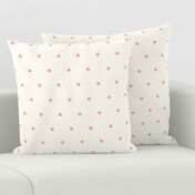 festive pink Christmas polka dots, neutral background