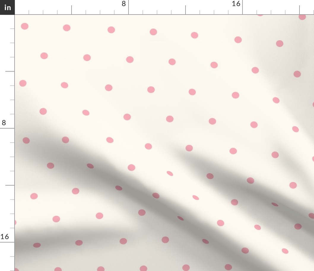 festive pink Christmas polka dots, neutral background