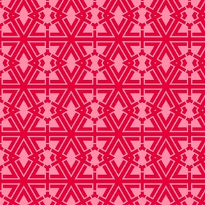 rhombic interlace_red pink_large