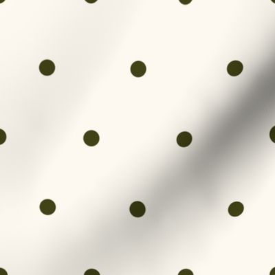 evergreen Christmas polka dots, neutral background