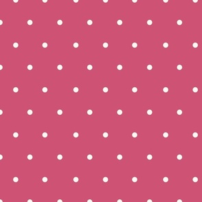 muted red crimson & off white Christmas polka dots