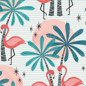 summer flamingos (large scale)