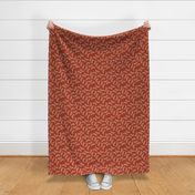 Retro shapes graphic beige rust red 