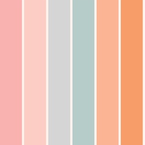 Boho Stripes Wallpaper Vertical Stripes Striped Pink, Peachy And Baby Blue