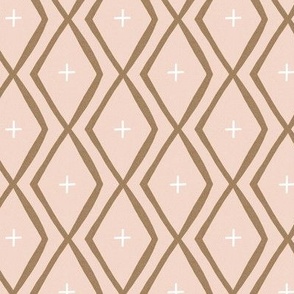 Small - Funky argyle - soft dusty pinks