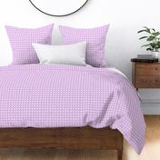 Small scale • purple and white polka dots