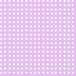 Small scale • purple and white polka dots