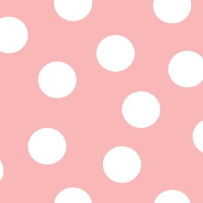 XL - Polka Dots Pastel Pink - Retro Vintage Classic Circles Geo Simple Cute Girly Pretty Barbie Large Scale