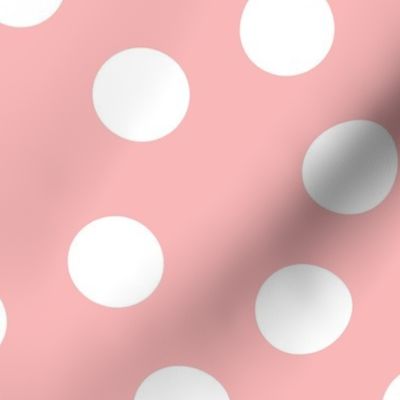 S - Polka Dots Pastel Pink - Retro Vintage Classic Circles Geo Simple Cute Girly Pretty Barbie Small Scale