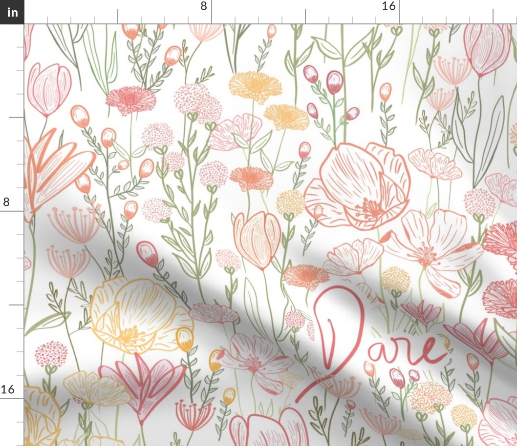 Dream Dance Dare - floral tween bedding