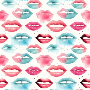 Pink & Blue Lips