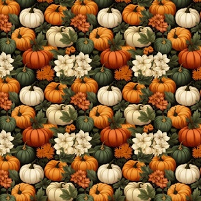 Pumpkins & Flowers
