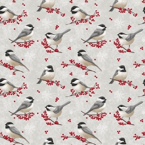 Chickadees gray medium