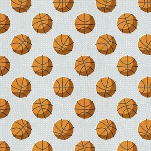 Tiny scale // Basketball balls polka dots // bunny grey dotted background orange balls modern retro color block tween spirit bedroom 