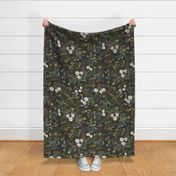 Wildwood  in Vintage Black (Jumbo) / Dark Floral