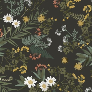 Wildwood  in Vintage Black (Jumbo) / Dark Floral