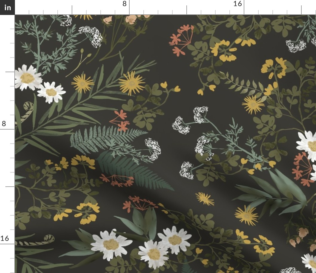 Wildwood  in Vintage Black (Jumbo) / Dark Floral