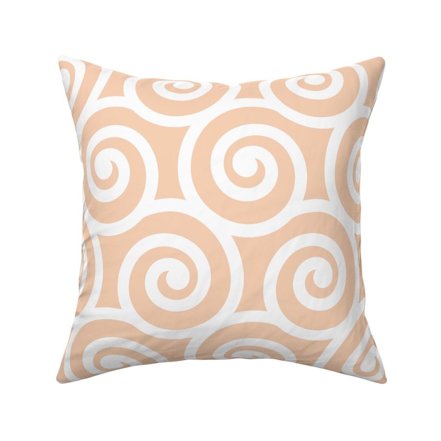 Bold Swirls on Apricot Crush: Large