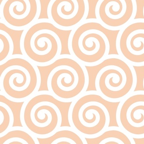 Bold Swirls on Apricot Crush: Large