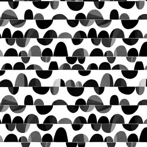 (S) Minimal Abstract Retro cut-out Pebbles in Black and White #Abstractminimal #retro #blackandwhitepattern #blackandwhitedecor