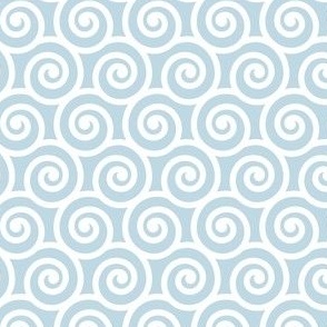 Bold Swirls on Pastel Blue bfd9e4: Extra Small