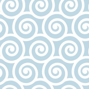 Bold Swirls on Pastel Blue bfd9e4: Medium