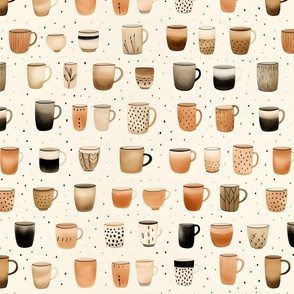 Coffee Mugs on Cream
