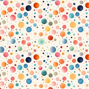 Colorful Watercolor Polka Dots