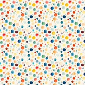 Small Rainbow Polka Dots