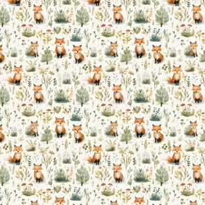 Foxes in a Field