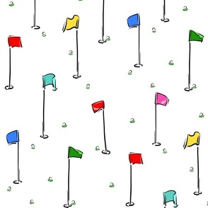 Golf Puttin’ Flags - Multi |  Large