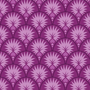 Monochromatic Shades of Purple Scallop Fan