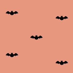 Black Bats on Orange