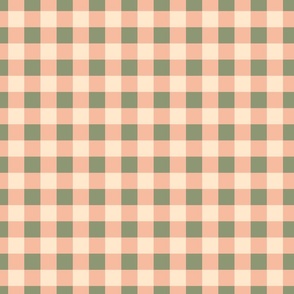Medium Pink and Green Gingham 