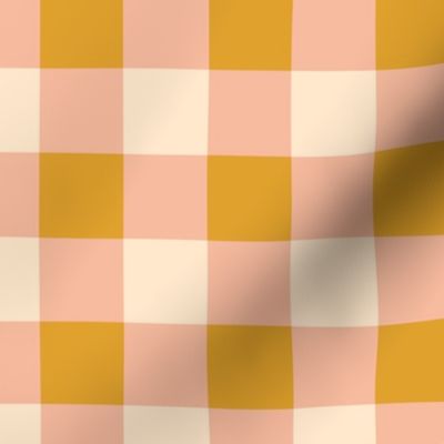 Large Pink and Yellow Gingham