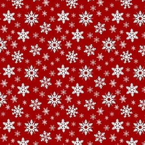 Snowflakes On Red Mini