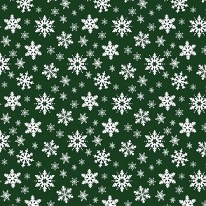 Snowflakes On Green Mini