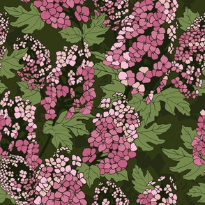 Oakleaf Hydrangea Pink and Green Large