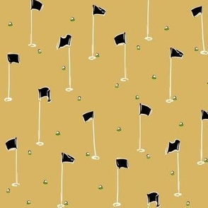 Golf Puttin’ Flags - Gold + Black | Small