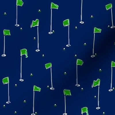 Golf Puttin’ Flags - Navy + Green | Small