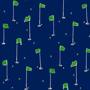 Golf Puttin’ Flags - Navy + Green | Small