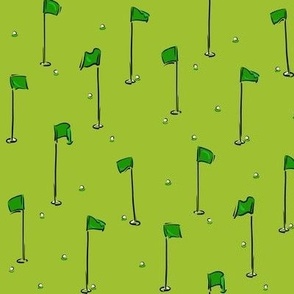 Golf Puttin’ Flags -  Green + Lime | Small